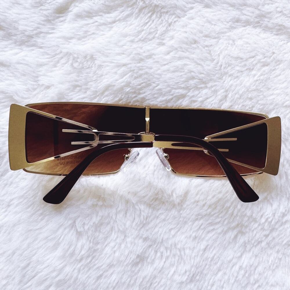 Sandy Brown Wrap-Around Sunglasses - Picture 10 of 10